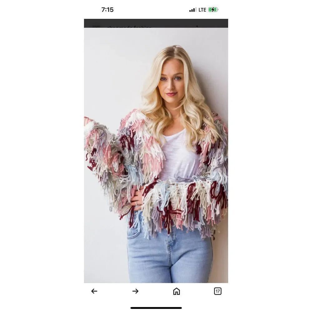 Hayden Los Angeles Ragged Yard Cardigan Sweater M/L